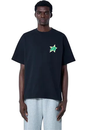 AWAKE NY Top, Herre, Sort, L, Bomuld, Bomuld Logo Motif Crewneck T-shirt