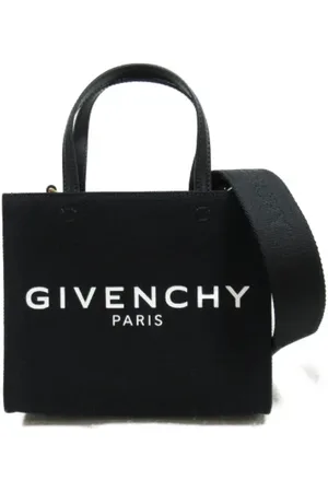 Givenchy Pre-owned, Dame, Sort, ONE SIZE, Uld, Pre-owned canvas håndtasker