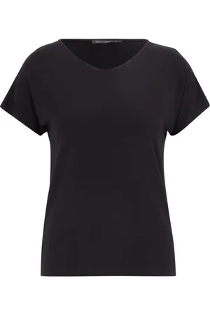 Betty Barclay Top, Dame, Sort, XL, Uld, Casual V-hals skjorte til by og rejse