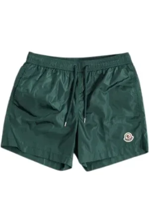 Moncler Badetøj, Herre, Grøn, L, Nylon, Grøn Nylon Badeshorts