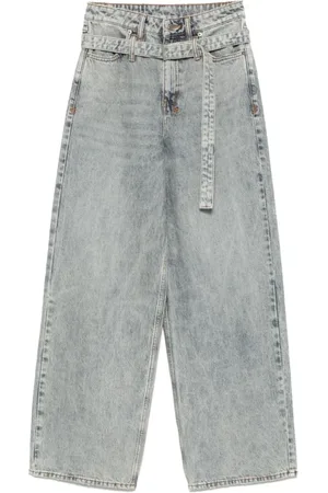 KSUBI Jeans, Dame, Blå, W26, Denim, Blå Denim Jeans med Bælte