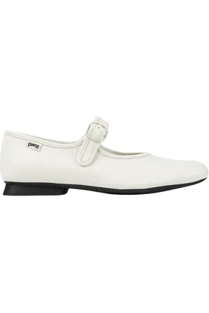 Camper Sko, Dame, Hvid, 37 EU, Læder, Hvide Mary Jane Flats