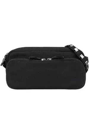 Salvatore Ferragamo Pre-owned, Dame, Sort, ONE SIZE, Uld, Pre-owned Canvas skuldertasker