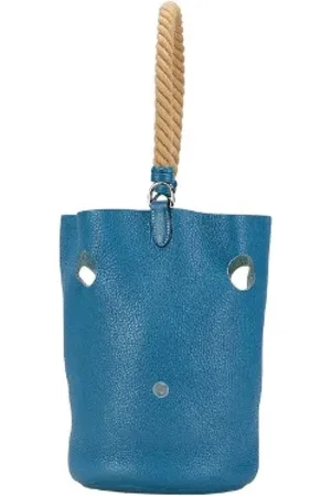 Hermès Pre-owned, Dame, Blå, ONE SIZE, Tyl, Pre-owned Laeder hndtasker