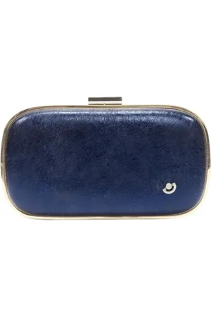 Anya Hindmarch Pre-owned, Dame, Blå, ONE SIZE, Uld, Pre-owned Laeder clutches