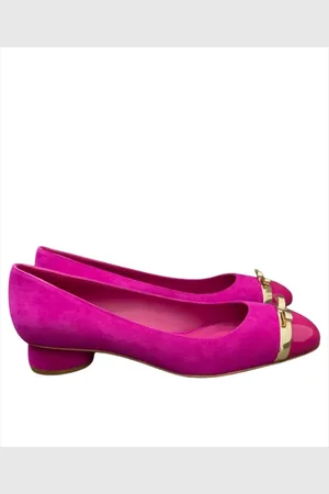 Salvatore Ferragamo Sko, Dame, Lyserød, 39 1/2 EU, Elegante Ballerina Sko til Kvinder
