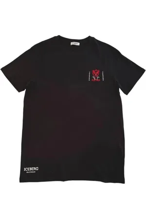 Iceberg Top, Herre, Sort, M, Bomuld, T-shirt med logo print