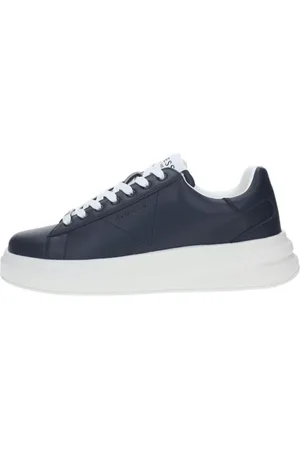 Guess Sko, Herre, Blå, 43 EU, Læder, Herre Elba Sneakers Læder Gummisål