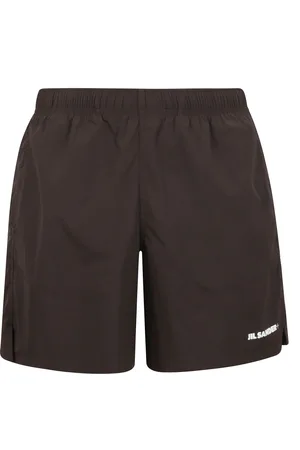 Jil Sander Shorts, Herre, Brun, L, Logo badedragt med kostume stil