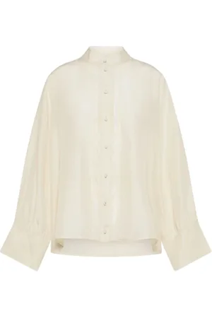 MOMONÍ Bluser & Skjorter, Dame, , 3XS, Silkecreme oversize skjorte Franklin