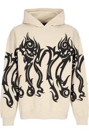 Octopus Sweathshirts & Hoodies, Herre, , L, Bomuld, Tribal Skull Hættetrøje Creme