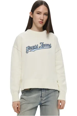 Guess Strik, Dame, Hvid, S, Bomuld, Bomuldspullover - Hvide Basics
