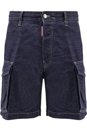 Dsquared2 Shorts, Herre, Blå, L, Bomuld, Blå Shorts med knaplukning