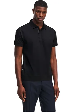 Karl Lagerfeld Top, Herre, Blå, XL, Bomuld, Polo shirt med trykknap lukning og fine detaljer