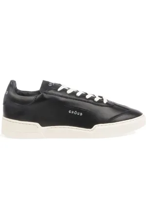 Ghoud Sko, Herre, Sort, 45 EU, Læder, Lav Læder Sneakers