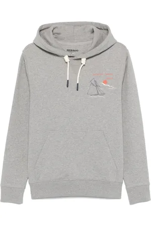 SEBAGO Sweathshirts & Hoodies, Herre, Grå, L, Bomuld, Yachting Print Hoodie