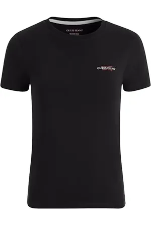 Guess Top, Dame, Sort, XS, Bomuld, Amerikansk Tradition Slim Fit Tee