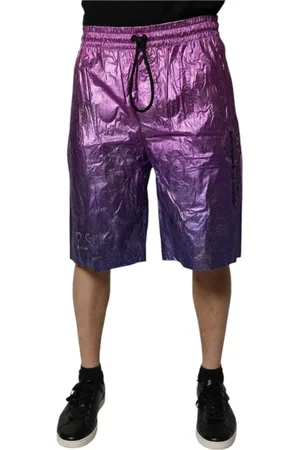 Dolce & Gabbana Shorts, Herre, Lyserød, M, Nylon, Metallic Two Tone Bermuda Shorts