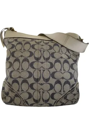 Coach Pre-owned, Dame, Grå, ONE SIZE, Uld, Pre-owned Canvas crossbody-tasker