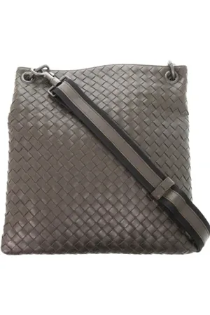 Bottega Veneta Pre-owned, unisex, Brun, ONE SIZE, Tyl, Pre-owned Laeder crossbody-tasker