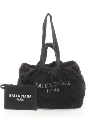 Balenciaga Pre-owned, Dame, Sort, ONE SIZE, Uld, Pre-owned Canvas totes
