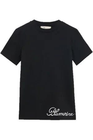 BLUMARINE Top, Dame, Sort, S, Bomuld, Trykt T-shirt Kollektion