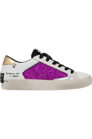 Crime london Sko, Dame, Flerfarvet, 41 EU, Uld, Stilfulde Distressed Sneakers til Mænd