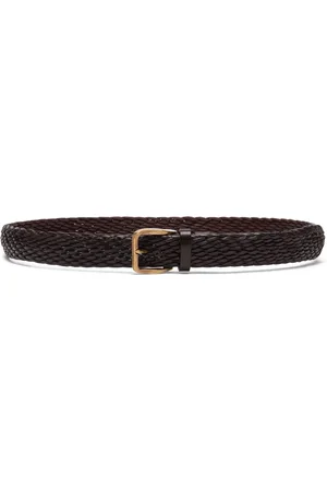 Brunello Cucinelli Tilbehør, Herre, Brun, 105 CM, Læder, Læderbælte