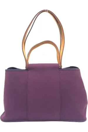 Hermès Pre-owned, Dame, Lilla, ONE SIZE, Bomuld, Pre-owned Bomuld hndtasker