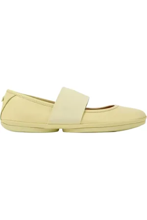 Camper Sko, Dame, Gul, 38 EU, Læder, Gul Ballerina Flats til Kvinder