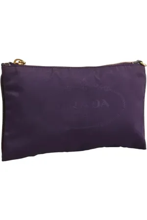 Prada Pre-owned, Dame, Lilla, ONE SIZE, Nylon, Pre-owned nylon pouches