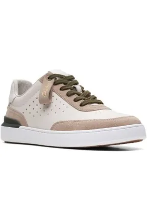 Clarks Sko, Herre, Hvid, 42 EU, Suede, Suede Courtlite Sneakers