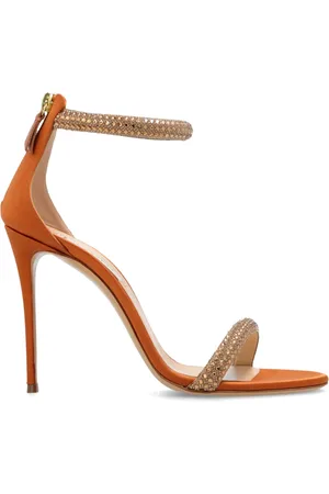 Casadei Sko, Dame, Brun, 36 EU, Læder, Højhælede sandaler i Scarlet Stratosphere