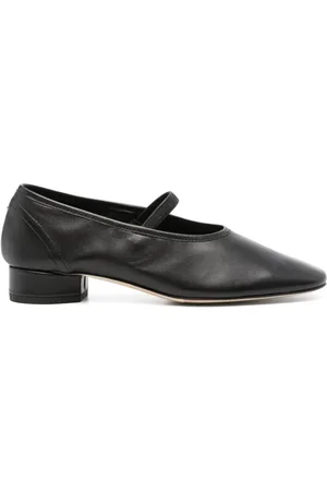 Aeyde Sko, Dame, Sort, 39 EU, Læder, Sort Læder Firkantet Tå Slip-On Sko