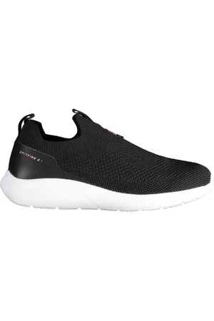 Fila Sko, Dame, Sort, 39 EU, Sporty Elastiske Sneakers, Kontrastdetaljer, Logo