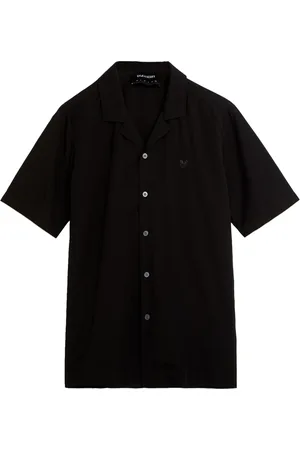 Lyle & Scott Skjorte, Herre, Sort, M, SS Vævet Skjorte Kontrast Manchet Skjorte