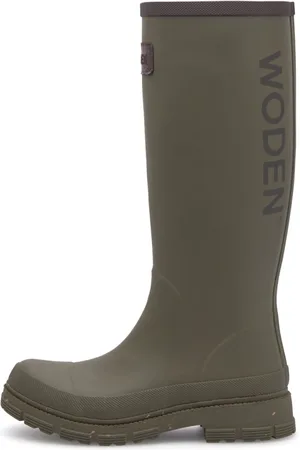 Woden Sko, Dame, Grøn, 40 EU, Bomuld, Le Waterproof