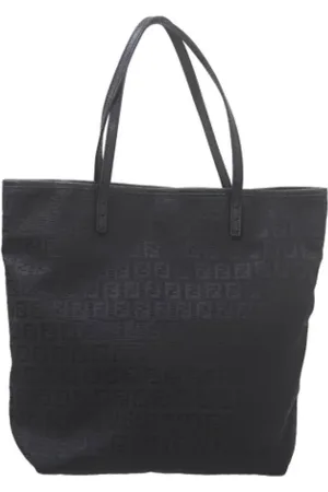 Fendi Pre-owned, Dame, Sort, ONE SIZE, Uld, Pre-owned Stof fendi-tasker