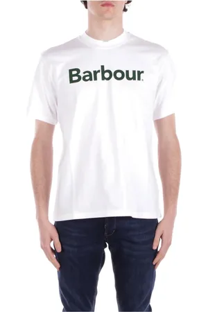 Barbour Top, Herre, Hvid, L, Bomuld, Hvide T-shirts og Polos Logo Front