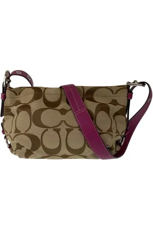 Coach Pre-owned, Dame, , ONE SIZE, Uld, Pre-owned Canvas skuldertasker