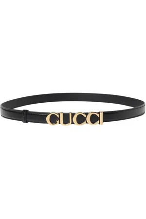 Gucci Tilbehør, Dame, Sort, 75 CM, Læder, Ikonisk Logo Læderbælte