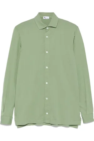 DoppiaA Skjorte, Herre, Grøn, 2XL, Ferngrøn Button-Up Skjorte