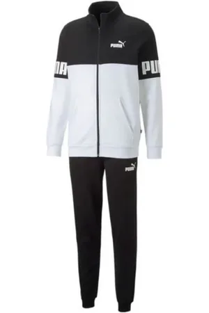 PUMA Sport, Herre, Flerfarvet, 2XL, Power Colorbioc Herre Tracksuit Sort-Hvid