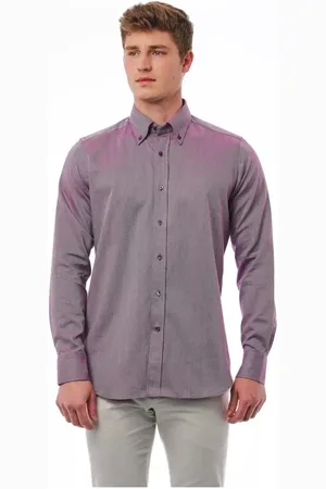 BAGUTTA Skjorte, Herre, Flerfarvet, 2XL, Bomuld, Burgundy Bomuld Herre Skjorte
