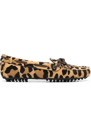 CAR SHOE Sko, Dame, Brun, 36 EU, Læder, Leopard Print Brun Flade Sko