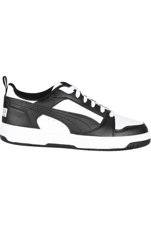 PUMA Sko, Herre, Sort, 38 1/2 EU, Læder, Lav Rebound Sneaker Forår/Sommer Kollektion