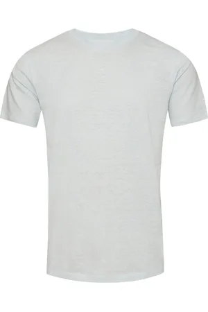 Orlebar Brown Top, Herre, Blå, M, Linned, Linned T-shirt, Slim Fit, Lavet i Portugal