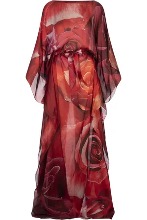 Roberto Cavalli Kjole, Dame, Rød, 2XS, Rød Silkekjole Mode