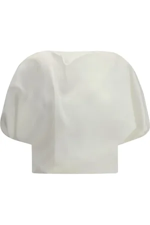 Khaite Bluser & Skjorter, Dame, Hvid, S, Uld, Silke Bådudskæring Top