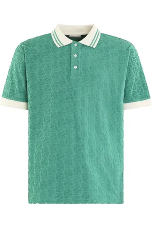 Drôle de Monsieur Top, Herre, Grøn, M, Monogram Polo Shirt Klassisk Stil